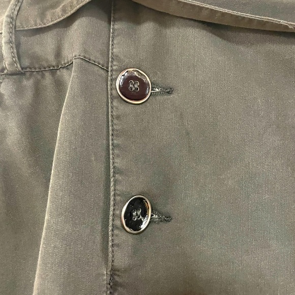 NWT Oxmo Dark Gray Balucci Tie Button Skirt With Picket Sz 42 - Picture 8 of 8